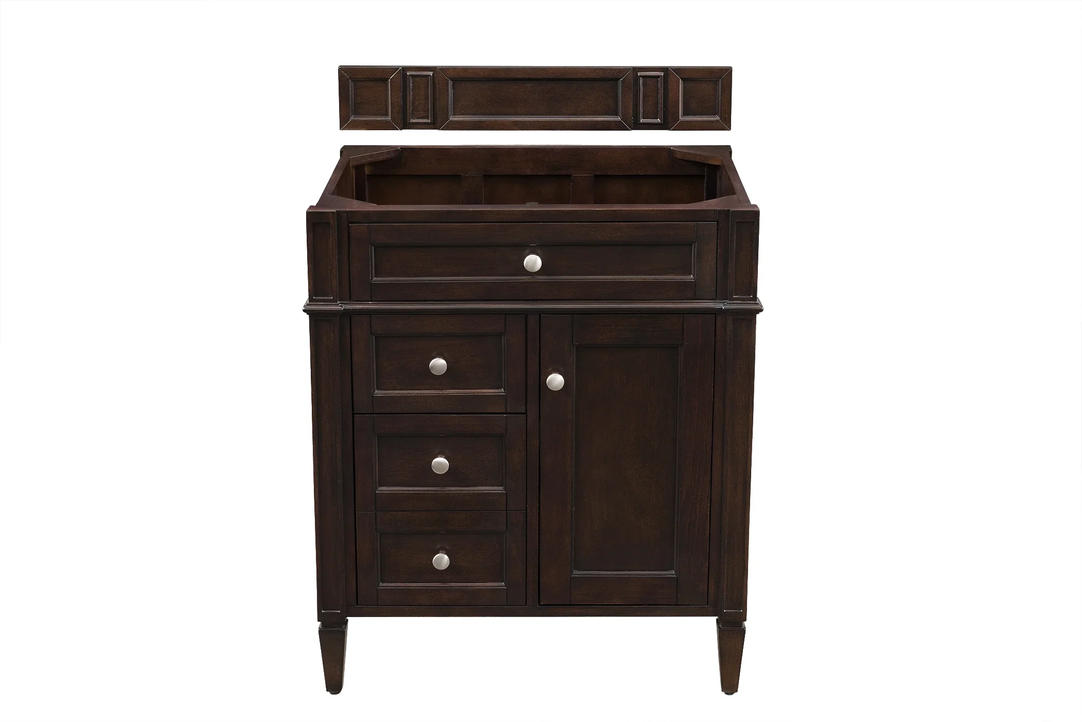 Brittany 30" Single Vanity Cabinet, Burnished Mahogany