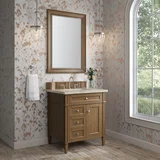 Brittany 30" Single Vanity, Saddle Brown, w/ 3 CM Tajnar Eclos Top