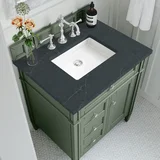 Brittany 30" Single Vanity, Smokey Celadon w/ 3 CM Charcoal Soapstone Top