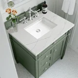 Brittany 30" Single Vanity, Smokey Celadon w/ 3 CM Ethereal Noctis Top