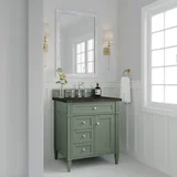 Brittany 30" Single Vanity, Smokey Celadon, w/ 3 CM Phantome Eclos Top