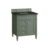 Brittany 30" Single Vanity, Smokey Celadon, w/ 3 CM Phantome Eclos Top