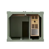 Brittany 30" Single Vanity, Smokey Celadon w/ 3 CM White Zeus Top