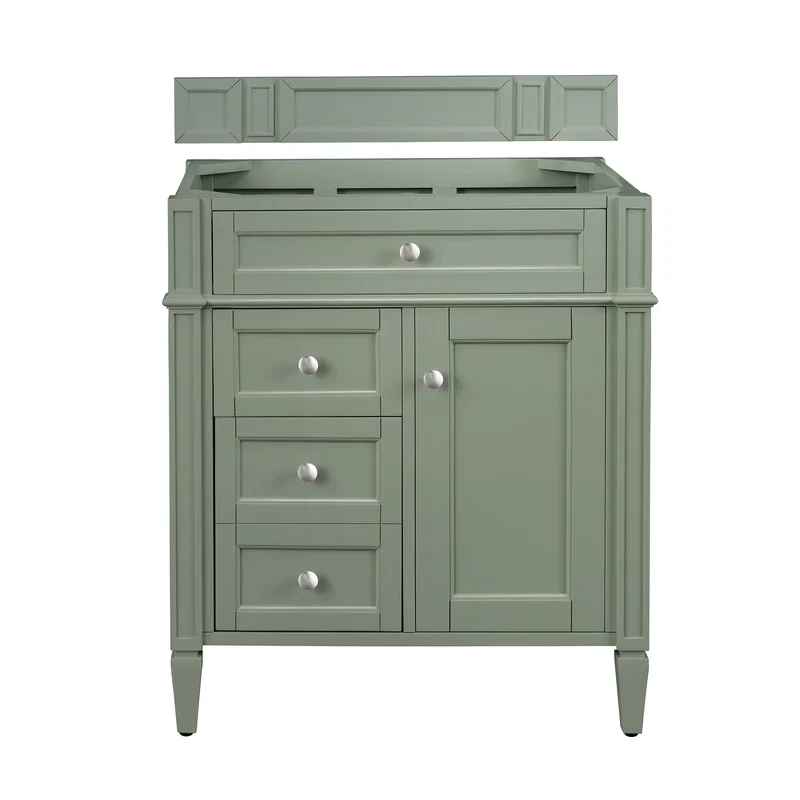 Brittany 30" Single Vanity Cabinet, Smokey Celadon