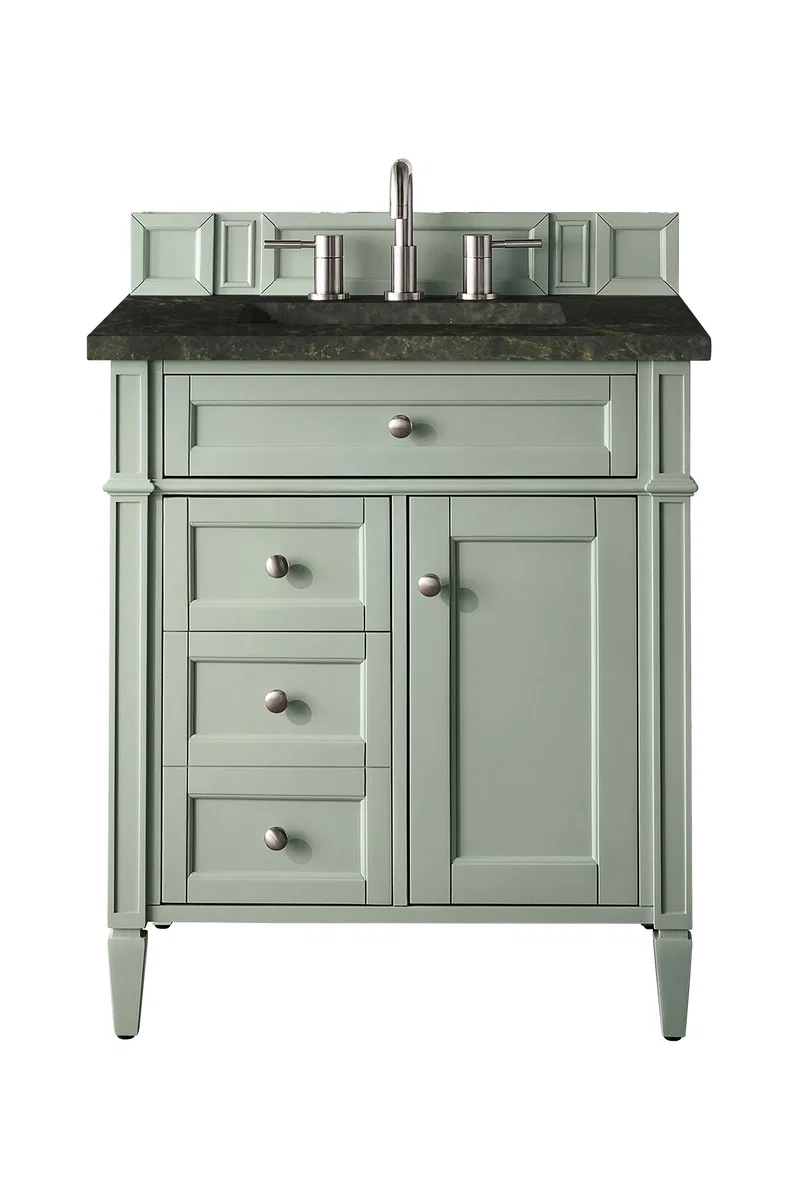Brittany 30" Single Vanity, Sage Green, w/ 3 CM Phantome Eclos Top