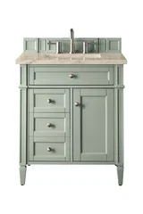Brittany 30" Single Vanity, Sage Green, w/ 3 CM Tajnar Eclos Top