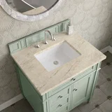 Brittany 30" Single Vanity, Sage Green, w/ 3 CM Tajnar Eclos Top