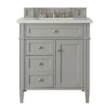 Brittany 30" Single Vanity, Urban Gray, w/ 3 CM Lime Delight Silestone Top