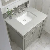 Brittany 30" Single Vanity, Urban Gray, w/ 3 CM Lime Delight Silestone Top