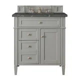 Brittany 30" Single Vanity, Urban Gray, w/ 3 CM Parisien Bleu Silestone Top