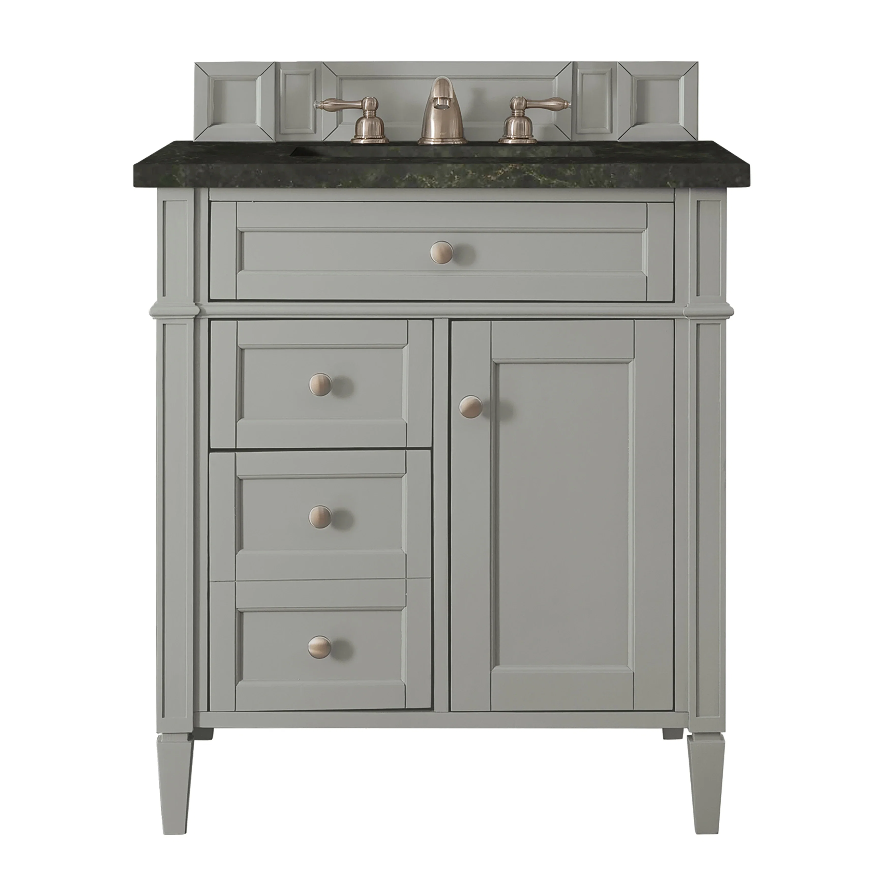 Brittany 30" Single Vanity, Urban Gray, w/ 3 CM Phantome Eclos Top