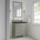 Brittany 30" Single Vanity, Urban Gray, w/ 3 CM Phantome Eclos Top