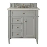 Brittany 30" Single Vanity, Urban Gray, w/ 3 CM Siberian Silestone Top