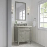 Brittany 30" Single Vanity, Urban Gray, w/ 3 CM Siberian Silestone Top