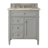 Brittany 30" Single Vanity, Urban Gray, w/ 3 CM Tajnar Eclos Top