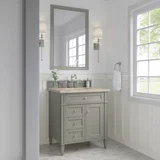 Brittany 30" Single Vanity, Urban Gray, w/ 3 CM Tajnar Eclos Top