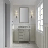 Brittany 30" Single Vanity, Urban Gray, w/ 3 CM Victorian Silver Silestone Top