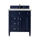 Brittany 30" Single Vanity, Victory Blue w/ 3 CM Ethereal Noctis Silestone Top