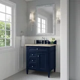 Brittany 30" Single Vanity, Victory Blue, w/ 3 CM Tajnar Eclos Top