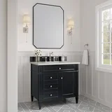 Brittany 36" Single Vanity, Black Onyx w/ 3 CM Lime Delight Silestone Top
