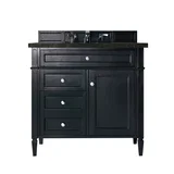 Brittany 36" Single Vanity, Black Onyx, w/ 3 CM Phantome Eclos Top