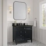 Brittany 36" Single Vanity, Black Onyx, w/ 3 CM Phantome Eclos Top