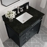 Brittany 36" Single Vanity, Black Onyx, w/ 3 CM Phantome Eclos Top