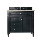 Brittany 36" Single Vanity, Black Onyx, w/ 3 CM Tajnar Eclos Top