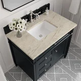 Brittany 36" Single Vanity, Black Onyx, w/ 3 CM Tajnar Eclos Top