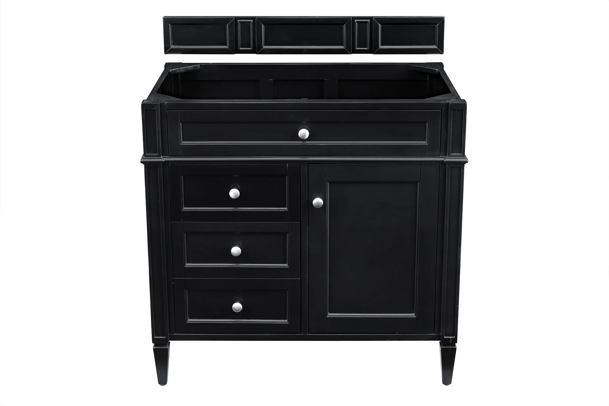 Brittany 36" Single Vanity Cabinet, Black Onyx