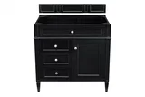 Brittany 36" Single Vanity Cabinet, Black Onyx