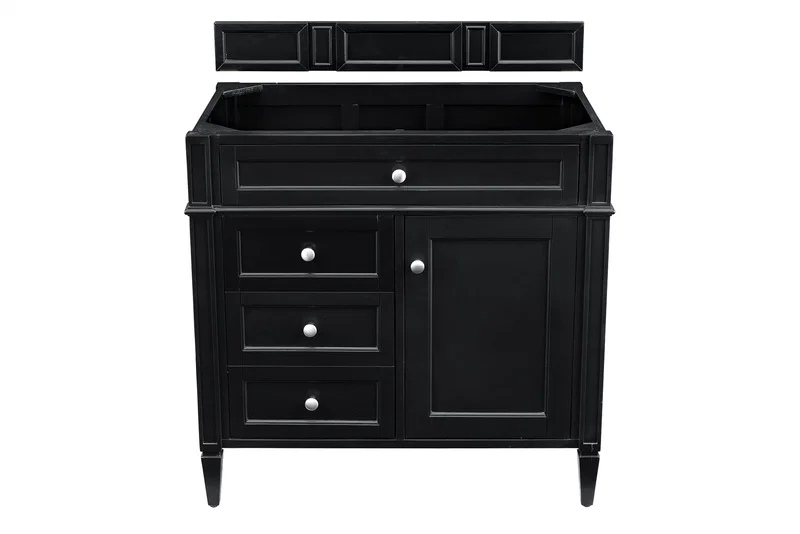 Brittany 36" Single Vanity Cabinet, Black Onyx