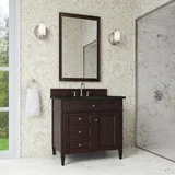 Brittany 36" Single Vanity, Burnished Mahogany, w/ 3 CM Phantome Eclos Top