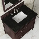 Brittany 36" Single Vanity, Burnished Mahogany, w/ 3 CM Phantome Eclos Top
