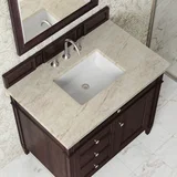 Brittany 36" Single Vanity, Burnished Mahogany, w/ 3 CM Tajnar Eclos Top