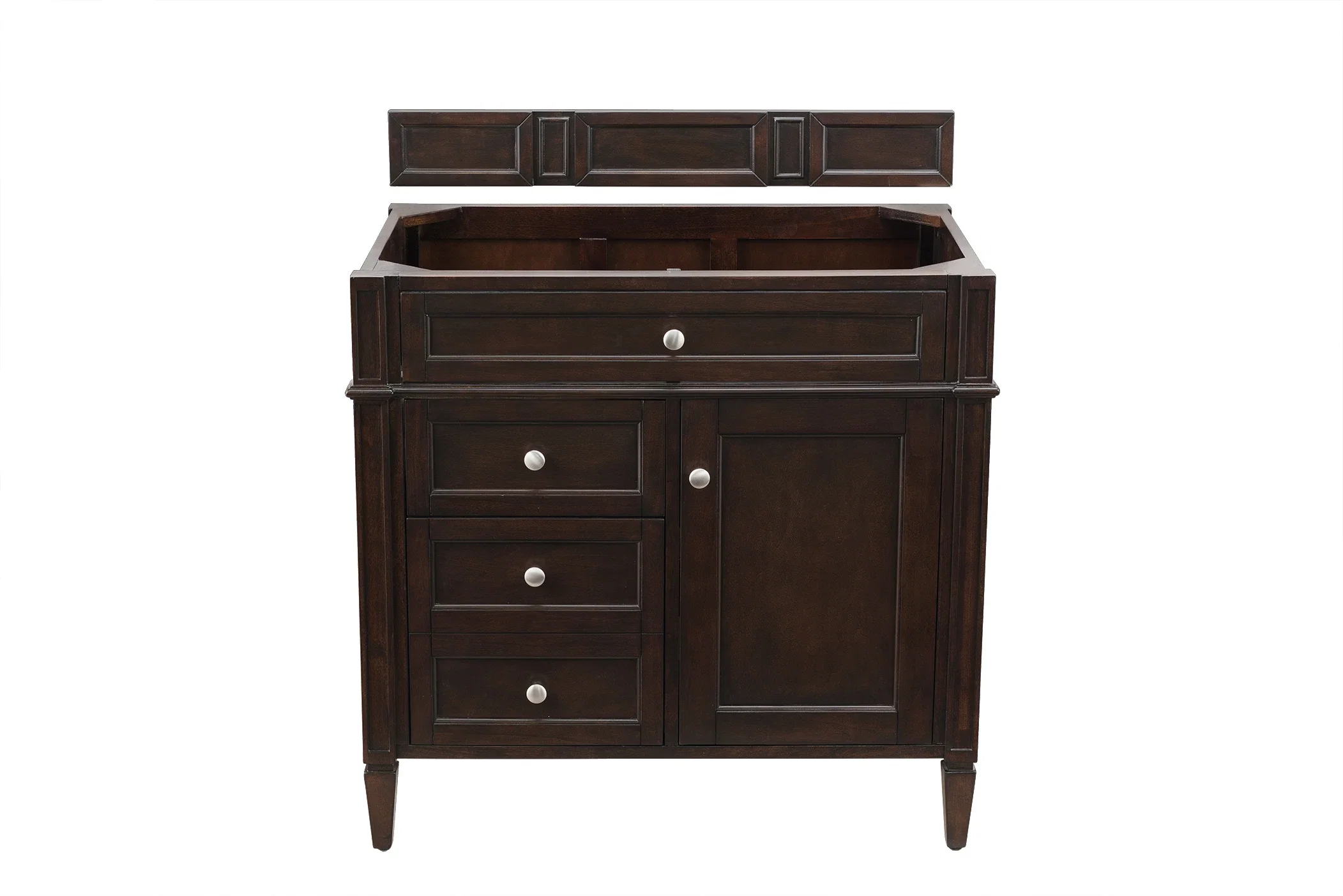 Brittany 36" Single Vanity Cabinet, Burnished Mahogany