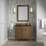 Brittany 36" Single Vanity, Saddle Brown, w/ 3 CM Phantome Eclos Top