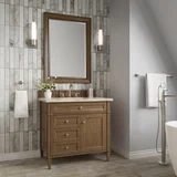 Brittany 36" Single Vanity, Saddle Brown, w/ 3 CM Tajnar Eclos Top