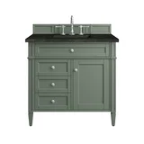Brittany 36" Single Vanity, Smokey Celadon, w/ 3 CM Phantome Eclos Top