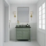 Brittany 36" Single Vanity, Smokey Celadon, w/ 3 CM Phantome Eclos Top