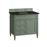 Brittany 36" Single Vanity, Smokey Celadon, w/ 3 CM Phantome Eclos Top