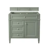Brittany 36" Single Vanity Cabinet, Smokey Celadon