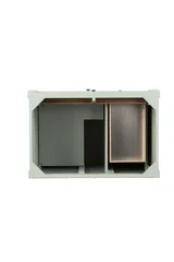 Brittany 36" Single Vanity, Sage Green w/ Single Hole 3 CM White Zeus Silestone Top & Backsplash