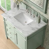 Brittany 36" Single Vanity, Sage Green w/ 3 CM Carrara Marble Top