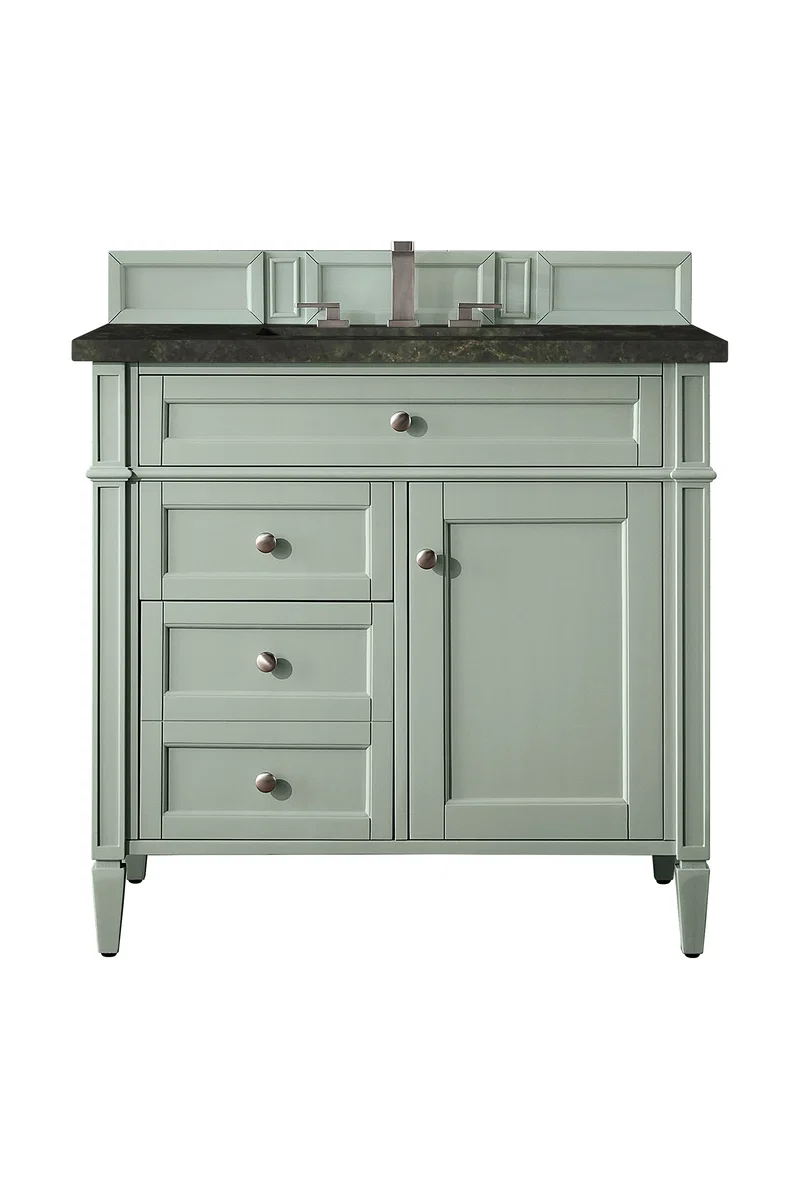 Brittany 36" Single Vanity, Sage Green, w/ 3 CM Phantome Eclos Top