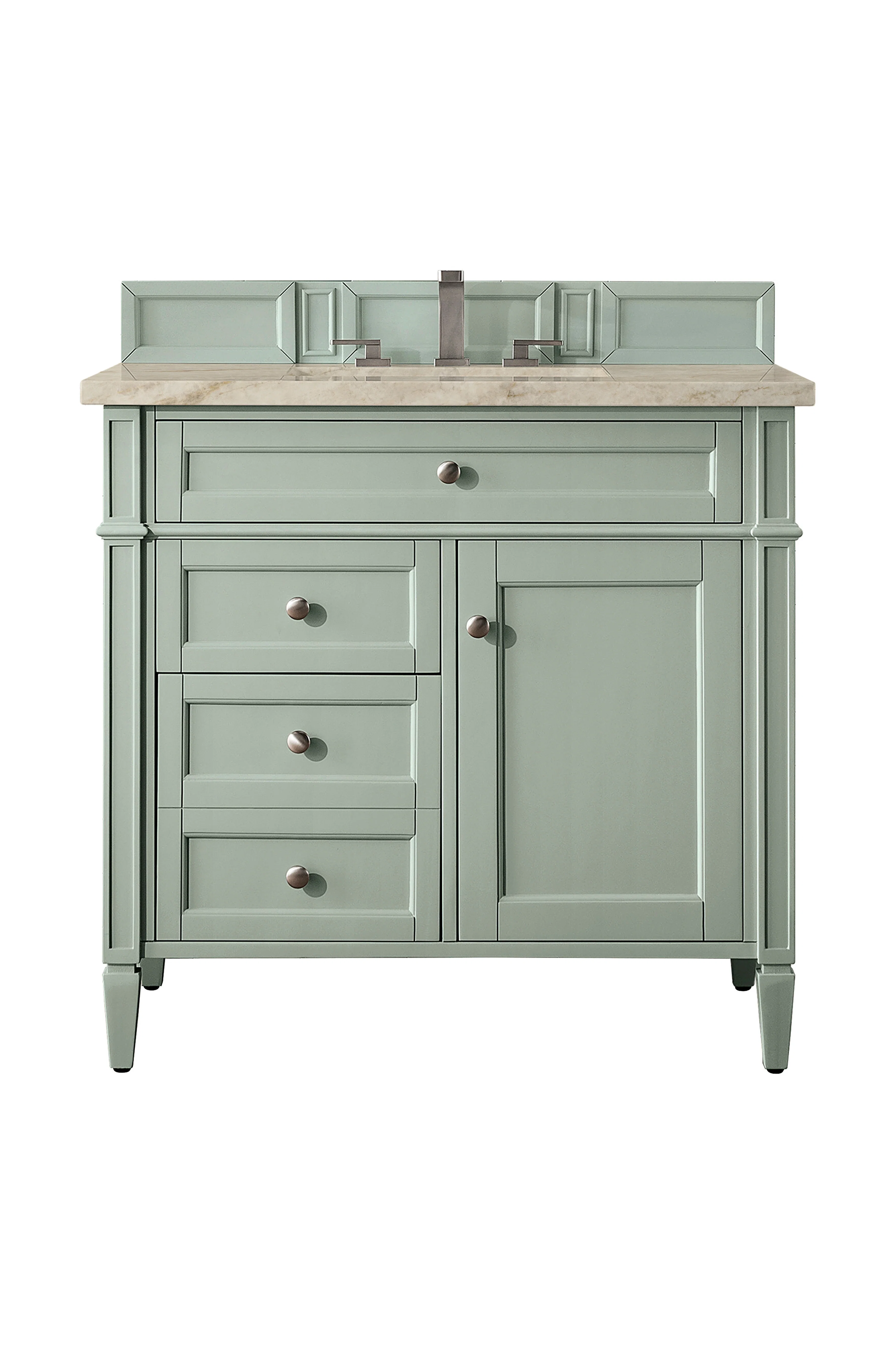 Brittany 36" Single Vanity, Sage Green, w/ 3 CM Tajnar Eclos Top