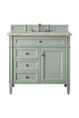 Brittany 36" Single Vanity, Sage Green, w/ 3 CM Tajnar Eclos Top