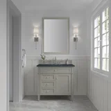 Brittany 36" Single Vanity, Urban Gray w/ 3 CM Charcoal Soapstone Silestone Top