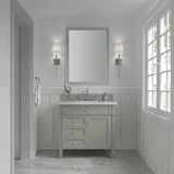 Brittany 36" Single Vanity, Urban Gray w/ 3 CM Ethereal Noctis Silestone Top