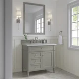 Brittany 36" Single Vanity, Urban Gray w/ 3 CM Lime Delight Silestone Top